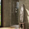 Radiant pivot shower door