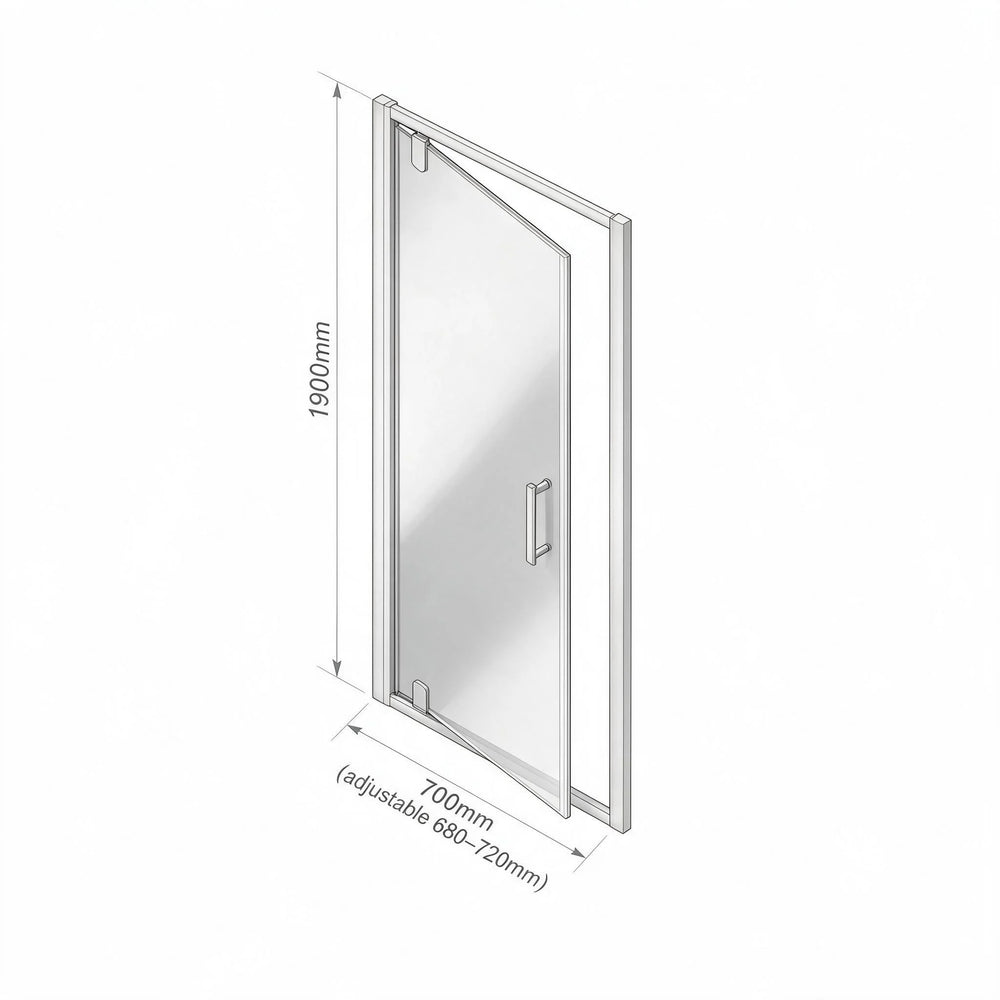 700 x 1900 Pivot Door Radiant
