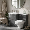 Pemberton 1100mm L Shaped Grey Cloakroom Combination Set