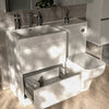 Pemberton 1100mm L Shaped White Combination Vanity Unit with Toilet & Basin