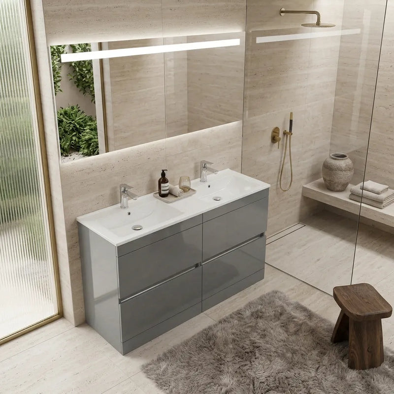 Pemberton 1200mm Freestanding Anthracite Double Vanity Unit