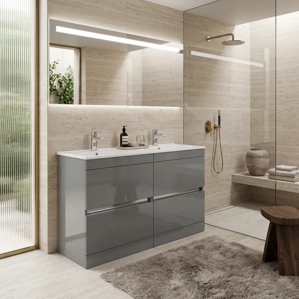 Pemberton 1200mm Freestanding Anthracite Double Vanity Unit