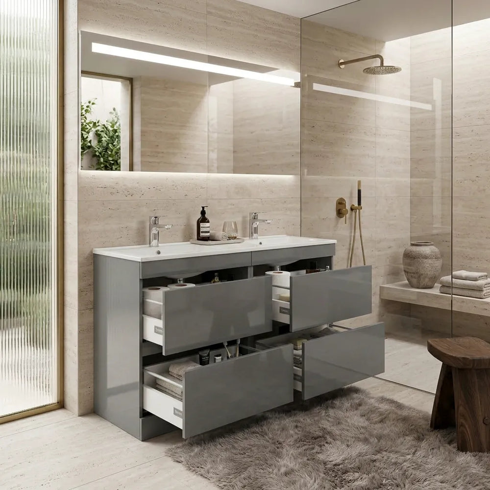 Pemberton 1200mm Freestanding Anthracite Double Vanity Unit