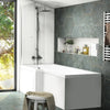 1500mm L Shaped Shower Bath
