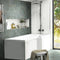 L shaped Bath Screen with Rail Radiant