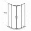 900 x 900 x 1750 Reduced Height Quadrant Radiant
