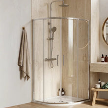 Radiant Corner Shower Suite — 800mm Quadrant Enclosure, Basin, Pedestal & Toilet