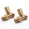 Radiator Valves Brushed Brass