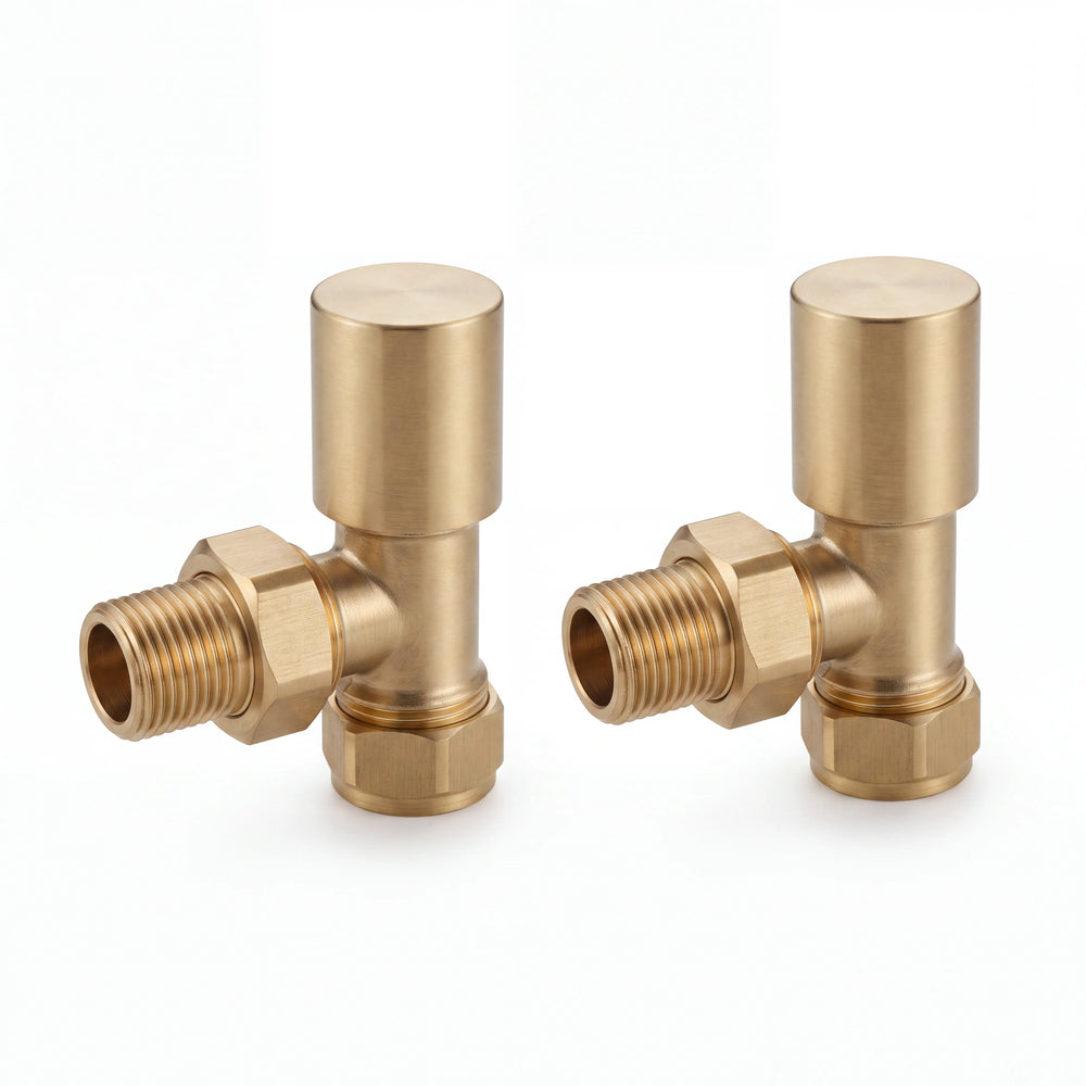 Radiator Valves Brushed Brass