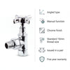 Cross Head Angled Radiator Valves In Chrome
