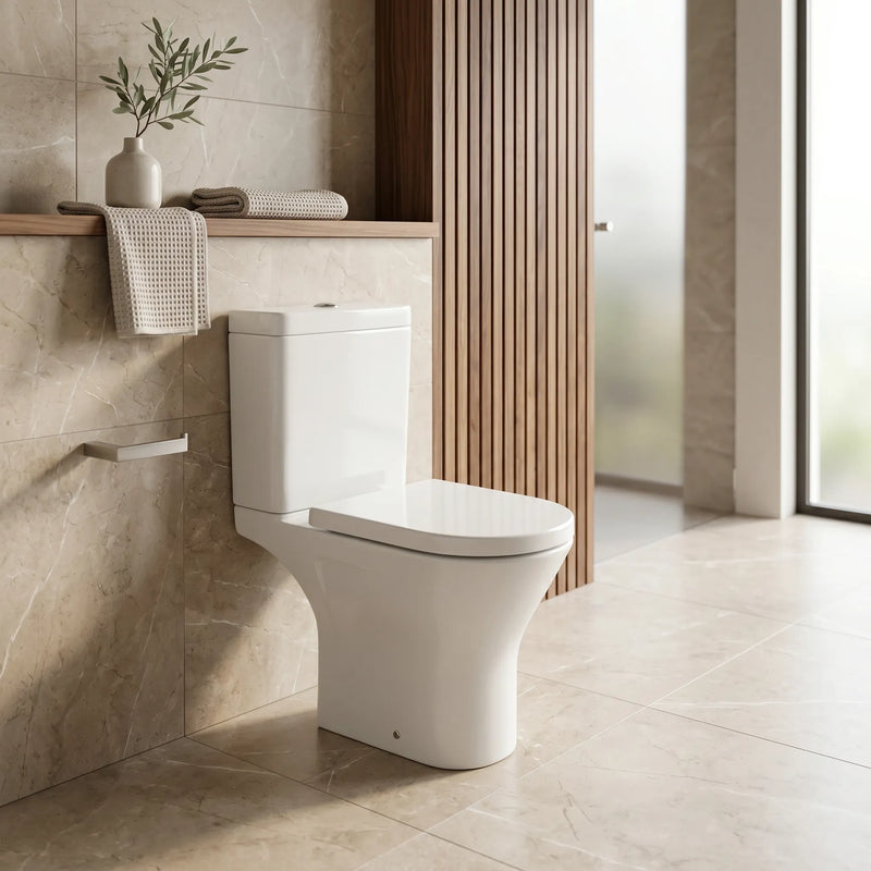 Resort Rimless Open Back Close Couple Toilet