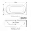 1500 x 800mm Single Ended Bath Petite