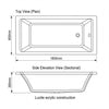 1800 x 800mm Bath Galaxy