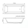 1700 x 700mm Single Ended Bath Slim