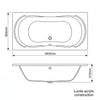 1900 x 900mm Double Ended Bath Strata Duo