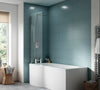1500 White P Shaped Left Hand Bath