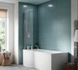 1500 White P Shaped Left Hand Bath
