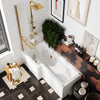 L shaped Bath Screen with Rail Radiant