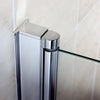 1400 x 800 x 6mm D-Shaped Bath Screen with Rail Radiant