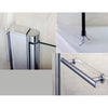 1400 x 800 x 6mm D-Shaped Bath Screen with Rail Radiant