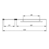 1400 x 300 x 700 D-Shaped Bath Screen, Inline Panel & Rail Radiant