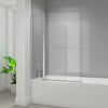 1400mm Square Bath Screen, Inline Panel & Rail Radiant