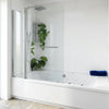 1400mm Square Bath Screen, Inline Panel & Rail Radiant