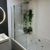 1400mm Square Bath Screen, Inline Panel & Rail Radiant