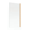 Straight Edge Bath Screen Brushed Brass