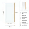 Straight Edge Bath Screen Brushed Brass