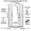 Reduced Height 760 x 760 x 1750 Corner Entry Radiant