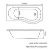 1700 x 700mm Shower Bath Ethan