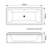 1700mm Slim Double Ended Acrylic Bath