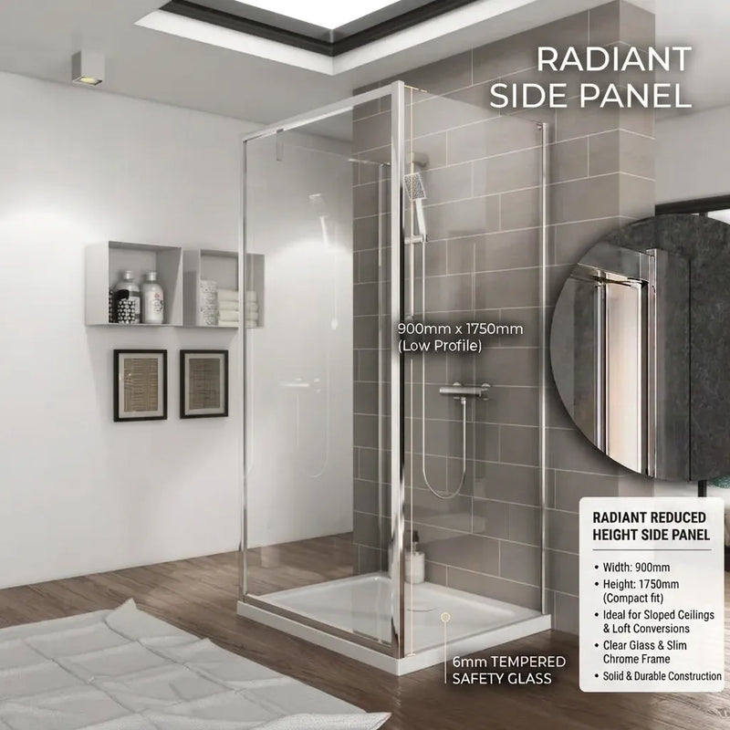 900 x 1750 Reduced Height Side Panel Radiant