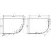40mm Offset Quadrant Shower Tray Anti-Slip
