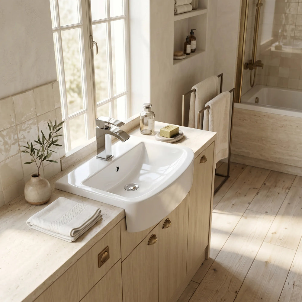 Rosewood Semi Recessed Basin