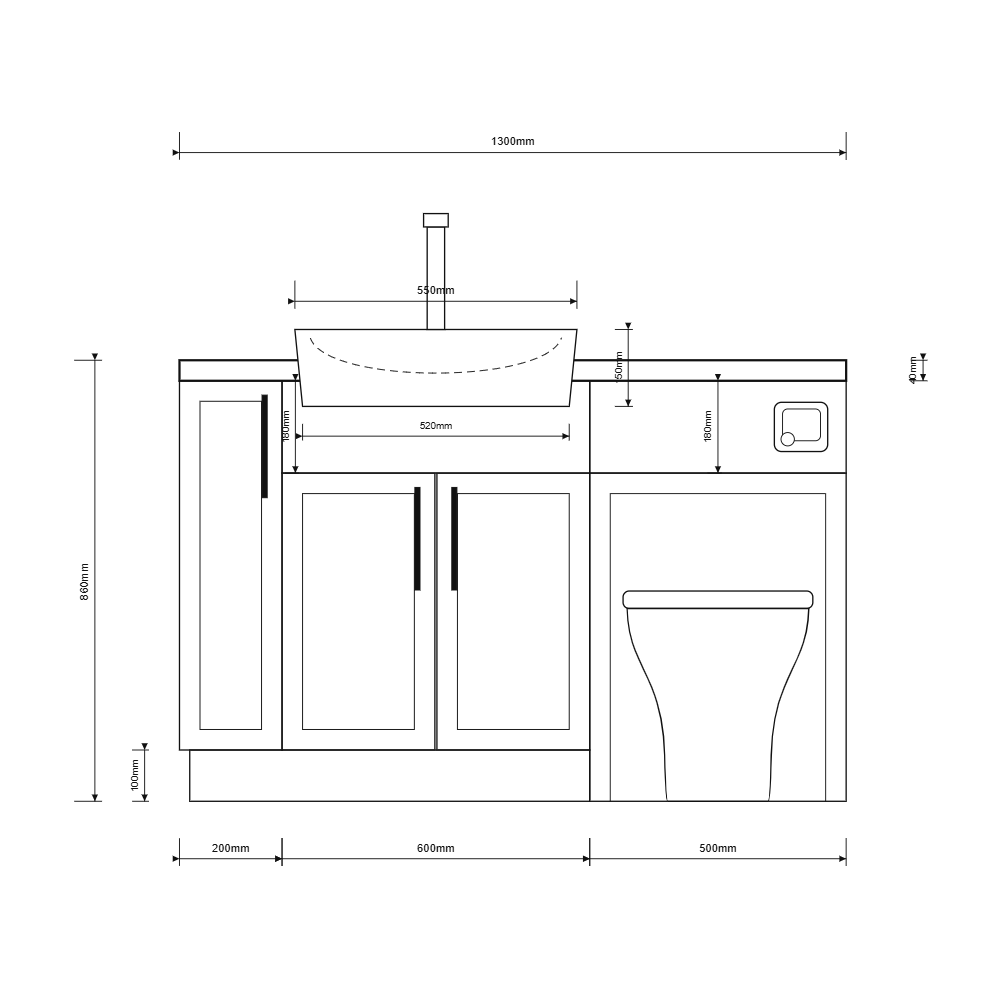 Oliver Grey Slim Shaker Fitted Furniture Combination