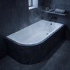 1700 x 750mm J Shaped Curved Rectangular Bath