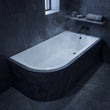 1700 x 750mm J Shaped Curved Rectangular Bath
