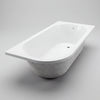1700 x 750mm J Shaped Curved Rectangular Bath
