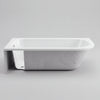1700 x 750mm J Shaped Curved Rectangular Bath