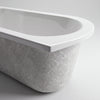 1700 x 750mm J Shaped Curved Rectangular Bath