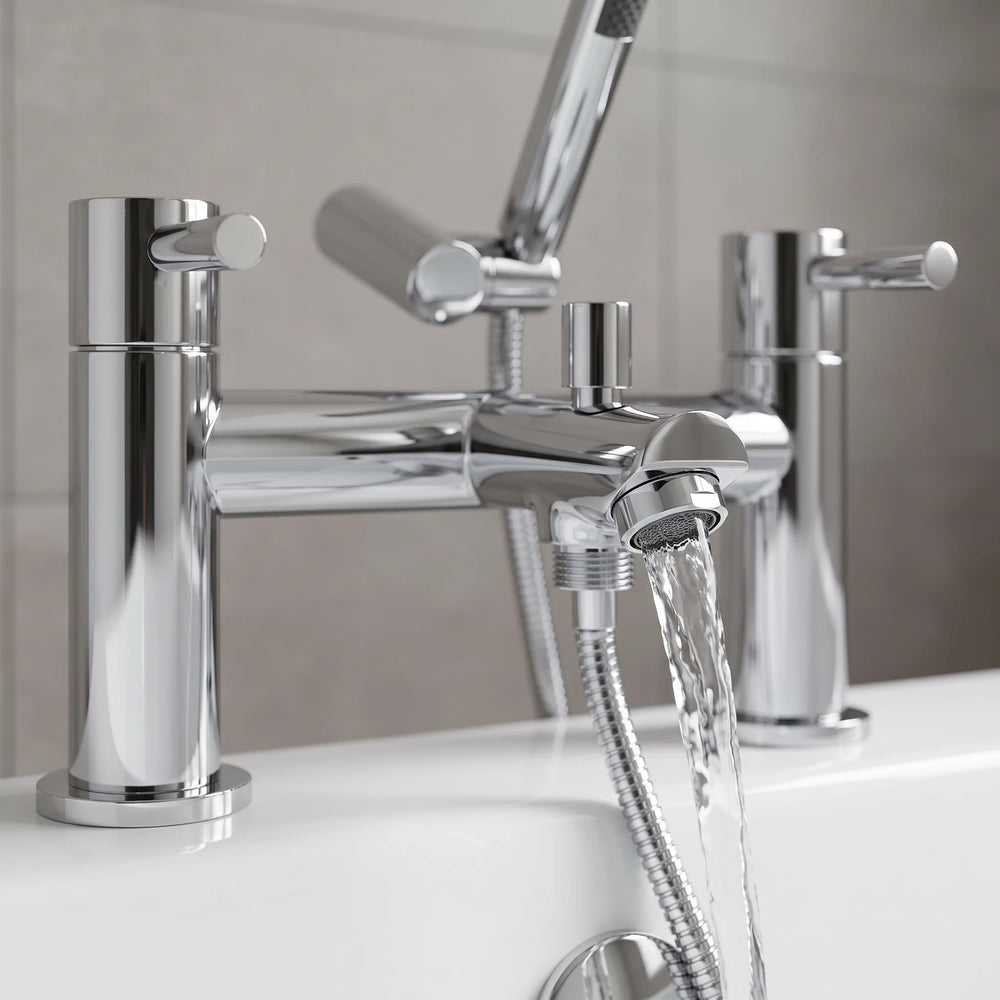Bath Shower Mixer Tap with Handset & Hose Ark
