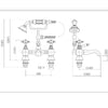 Crosshead Bath Shower Mixer Tap with Handset & Hose Chester