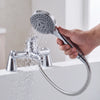 Bath Shower Mixer Tap with Handset & Hose Poma