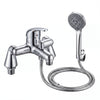 Bath Shower Mixer Tap with Handset & Hose Poma