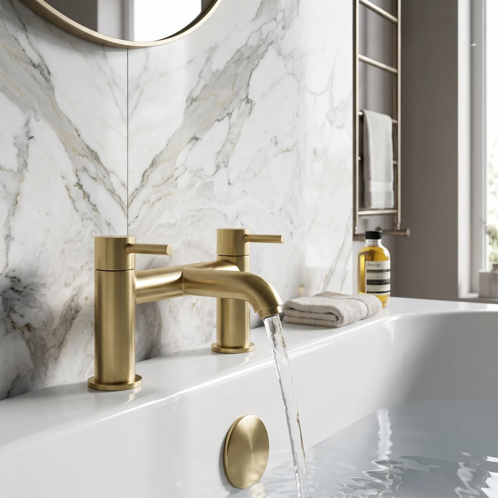 Bath Filler Brushed Brass Pescara