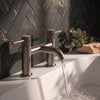 Fluted Brushed Bronze Bath Filler