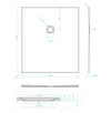 Giorgio2 Rectangle Shower Tray 1500 x 700 Black Slate