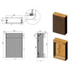 Wabi 550mm WC Unit Walnut